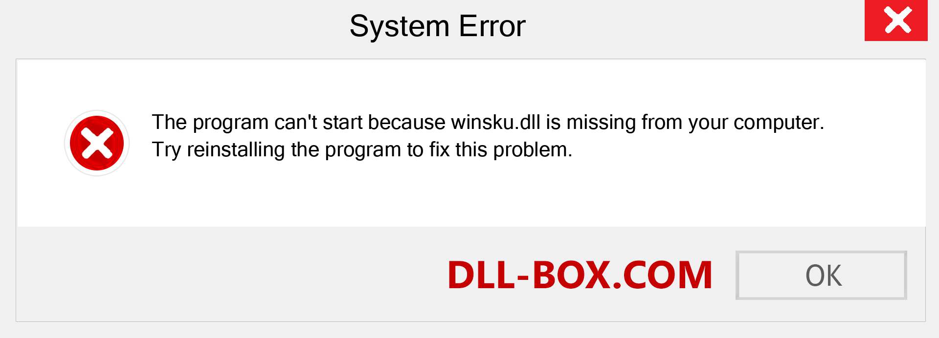  winsku.dll file is missing?. Download for Windows 7, 8, 10 - Fix  winsku dll Missing Error on Windows, photos, images